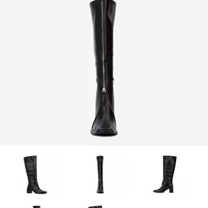 NWT TORGEIS zipper Black Knee-High Boots